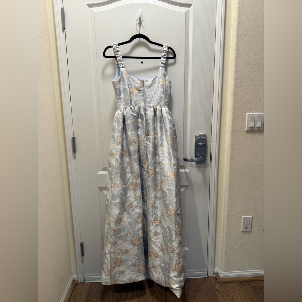 Elliatt Fiorella Jacquard Gown in Blue Evening Wedding Dress size S NWT - Picture 8 of 10